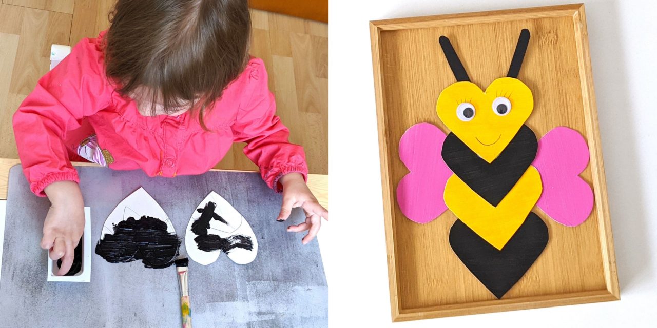 diy Créez une abeille avec des cœurs