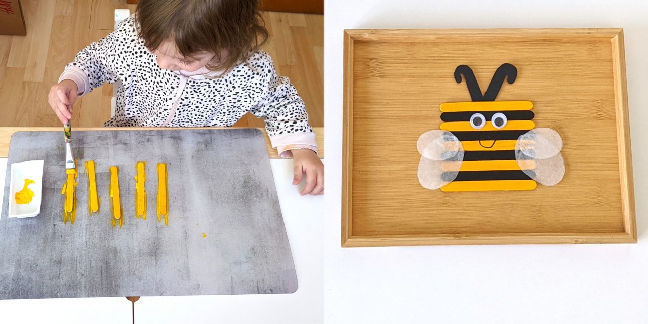 Diy L’abeille avec des bâtonnets