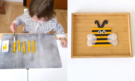 Diy L’abeille avec des bâtonnets