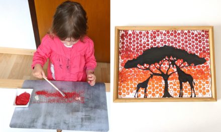 diy paysage de savane avec du papier bulle