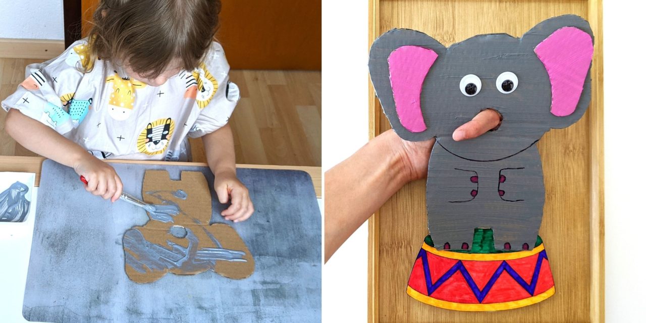 diy fabriquer un éléphant en carton